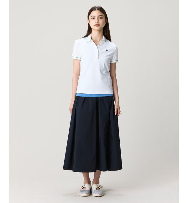 LACOSTE「カラー＆カフスラインスリムフィットポロシャツ」|ポロシャツ|