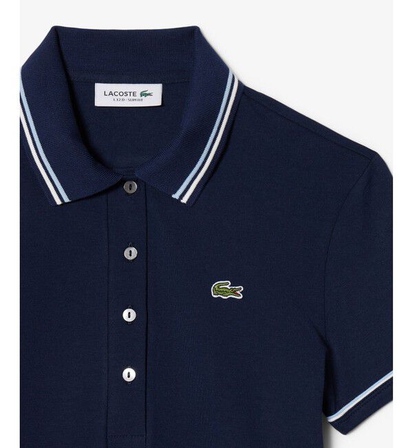 LACOSTE「カラー＆カフスラインスリムフィットポロシャツ」|ポロシャツ|