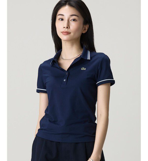 LACOSTE「カラー＆カフスラインスリムフィットポロシャツ」|ポロシャツ|