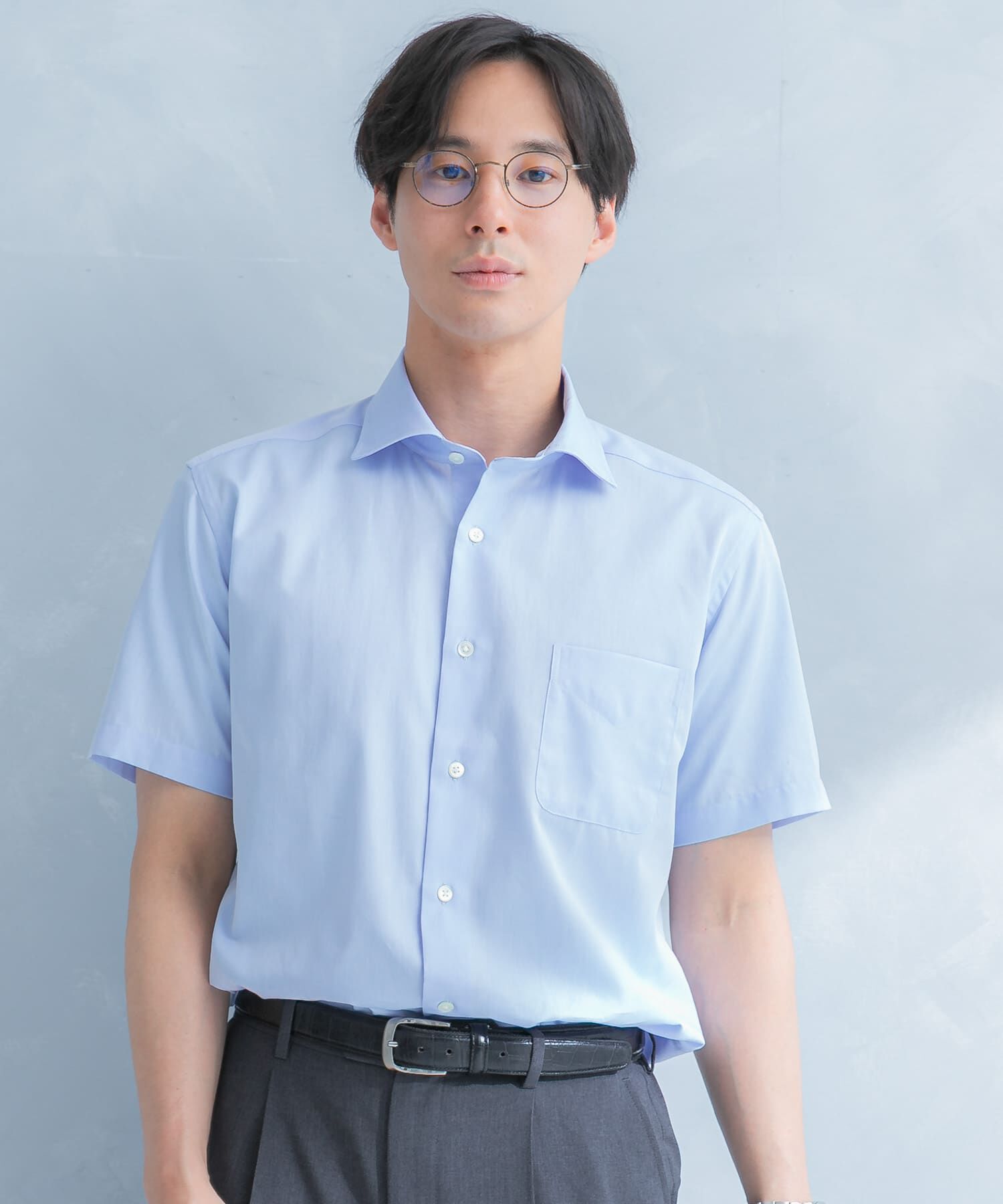 URBAN RESEARCH DOORS「LIFE STYLE TAILOR　セミワイド半袖シャツ」|シャツ・ブラウス|