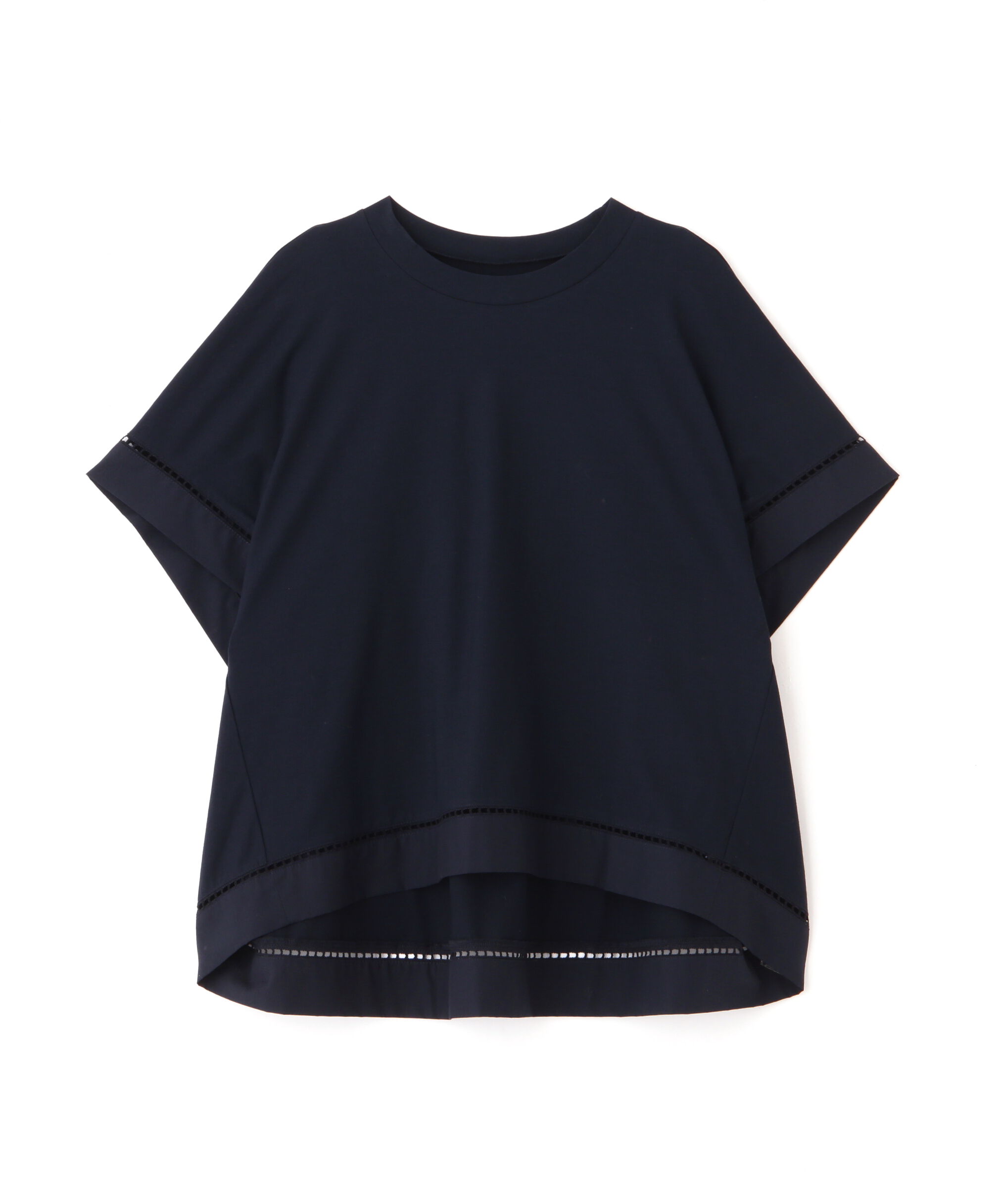  「◆布帛ドッキング半袖プルオーバー」|Tシャツ・カットソー|