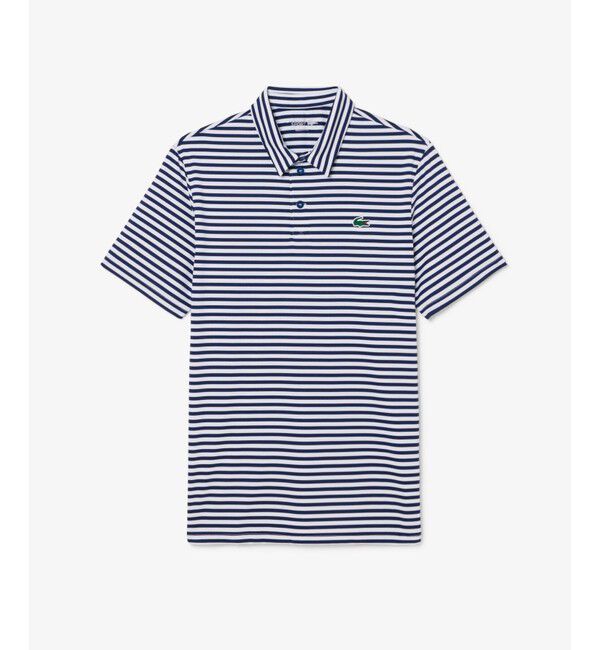 LACOSTE「ウルトラドライ ボーダーゴルフポロシャツ」|ポロシャツ|