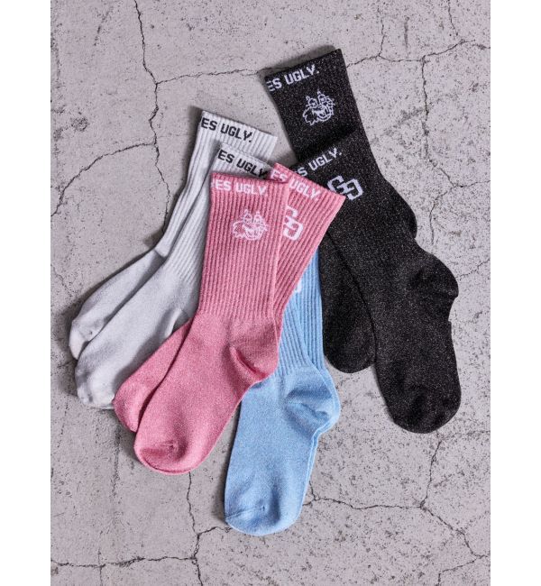 GYDA「GG BUNNY FACEラメSOX」|ソックス|