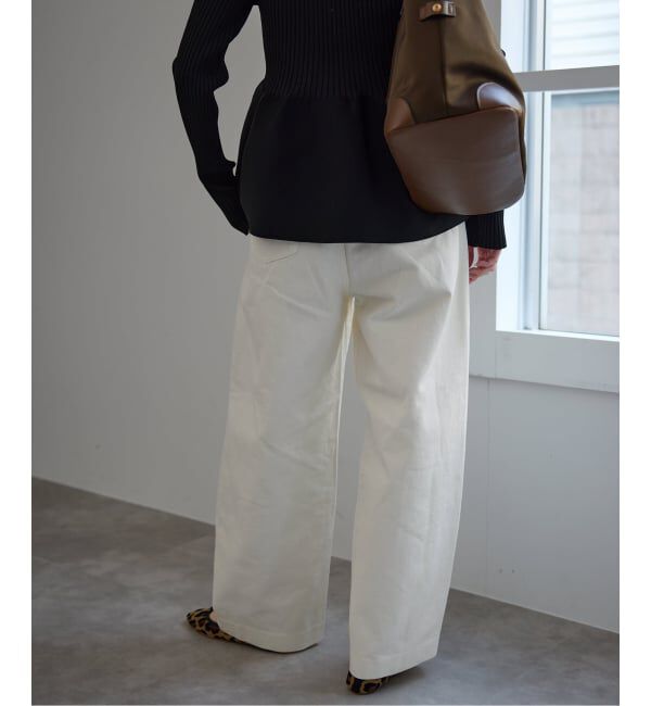 SLOBE IENA「《WEB限定/追加》LE DENIM カーブバギーデニムパンツ」|デニム|