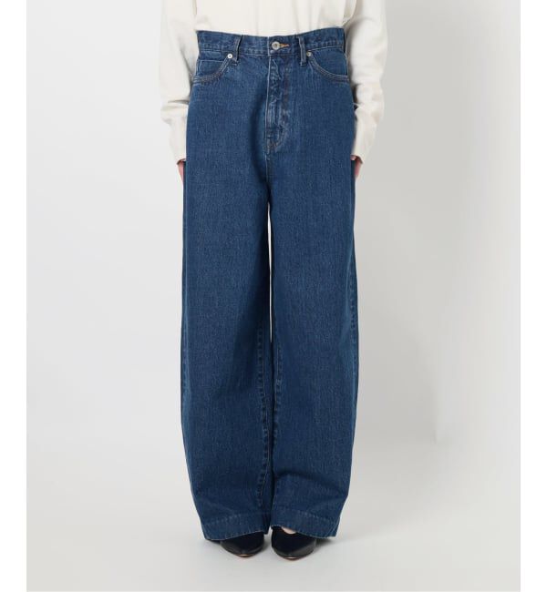SLOBE IENA「《WEB限定/追加》LE DENIM カーブバギーデニムパンツ」|デニム|