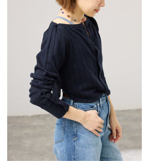 IENA「WANDERUNG/ワンデルング cotton cashmere knit CD カーディガン WRKNN-006-01」|ニット・セーター|