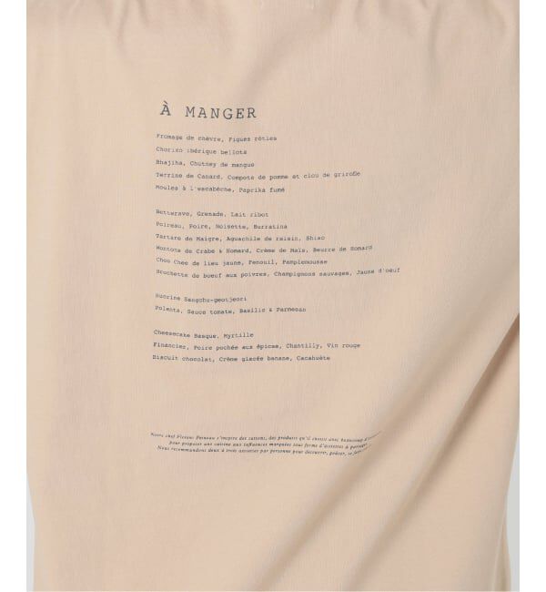 SLOBE IENA「BOUCHE SLOBE別注 MENU TEE」|Tシャツ・カットソー|