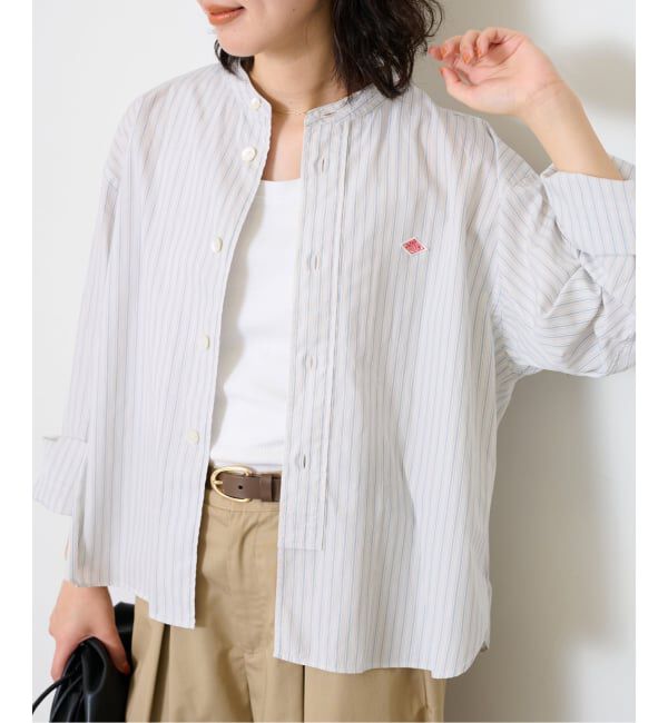 SLOBE IENA「DANTON/ダントン BAND COLLAR SHIRT #DT-B0341」|シャツ・ブラウス|グレー