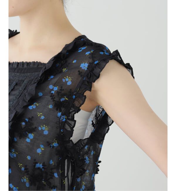 SLOBE IENA「crinkle crinkle crinkle sheer flower vest blouse CC-4535」|シャツ・ブラウス|