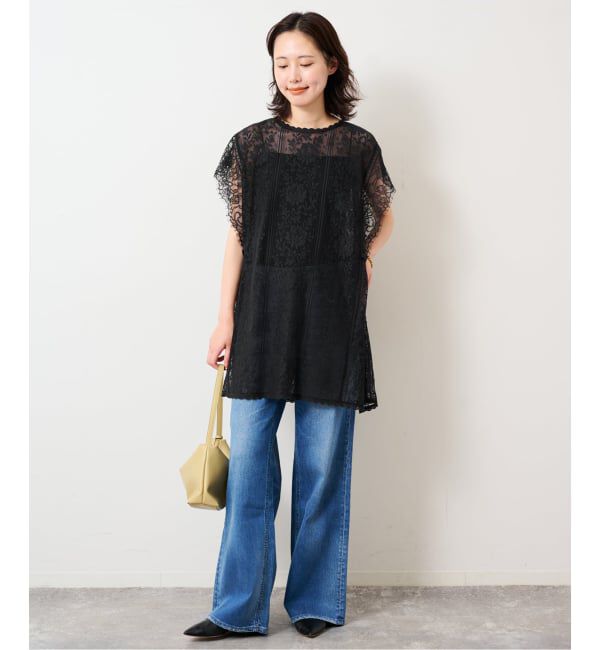 SLOBE IENA「Lace layered チュニックブラウス」|シャツ・ブラウス|