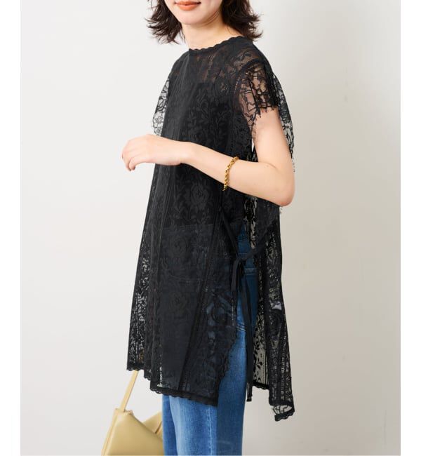 SLOBE IENA「Lace layered チュニックブラウス」|シャツ・ブラウス|