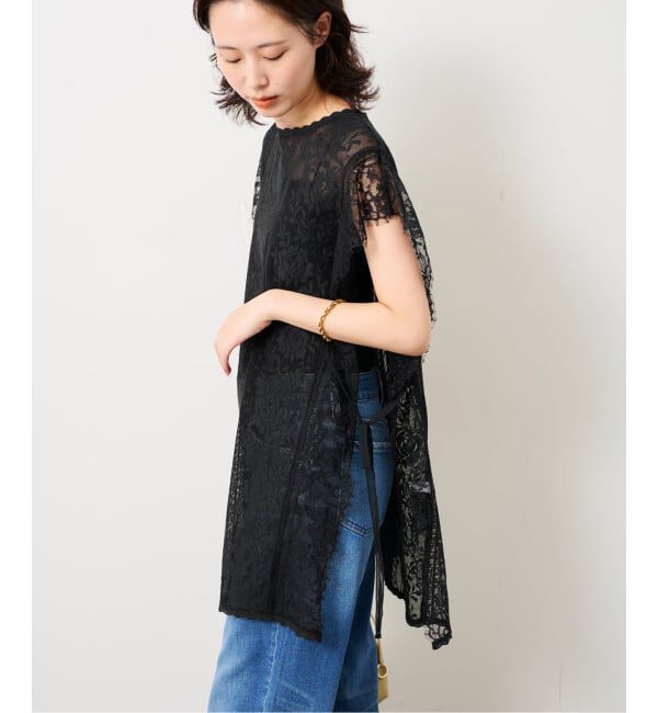 SLOBE IENA「Lace layered チュニックブラウス」|シャツ・ブラウス|