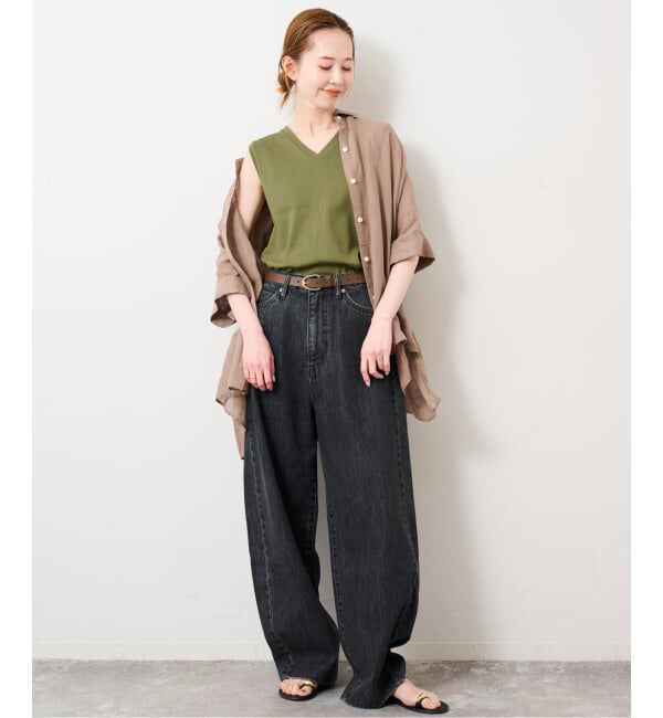 SLOBE IENA「《シリーズあり/12色展開》1dozen 汗染み防止Vネックノースリ」|Tシャツ・カットソー|