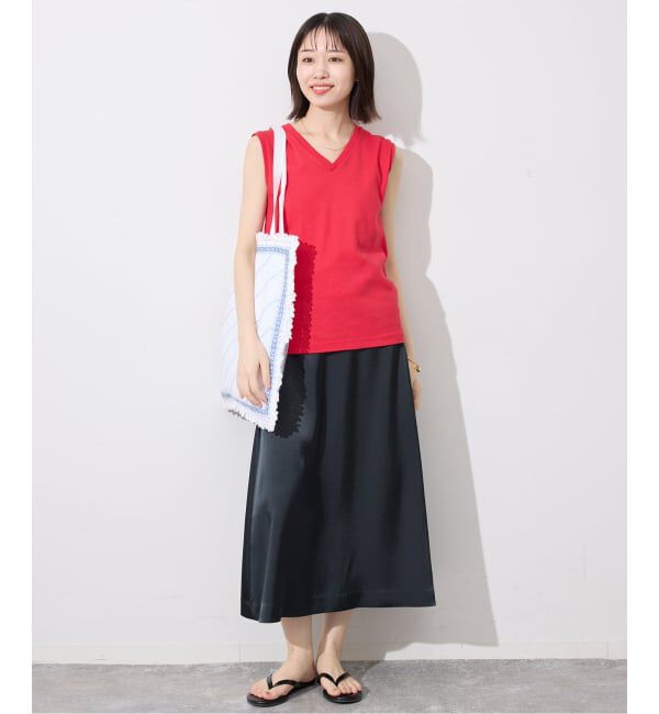 SLOBE IENA「《シリーズあり/12色展開》1dozen 汗染み防止Vネックノースリ」|Tシャツ・カットソー|