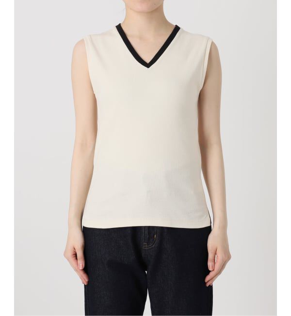 SLOBE IENA「《シリーズあり/12色展開》1dozen 汗染み防止Vネックノースリ」|Tシャツ・カットソー|