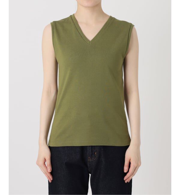 SLOBE IENA「《シリーズあり/12色展開》1dozen 汗染み防止Vネックノースリ」|Tシャツ・カットソー|