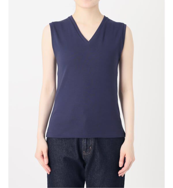 SLOBE IENA「《シリーズあり/12色展開》1dozen 汗染み防止Vネックノースリ」|Tシャツ・カットソー|