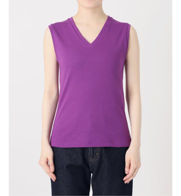 SLOBE IENA「《シリーズあり/12色展開》1dozen 汗染み防止Vネックノースリ」|Tシャツ・カットソー|