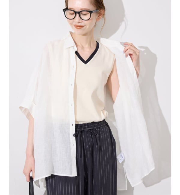 SLOBE IENA「《シリーズあり/12色展開》1dozen 汗染み防止Vネックノースリ」|Tシャツ・カットソー|ナチュラル