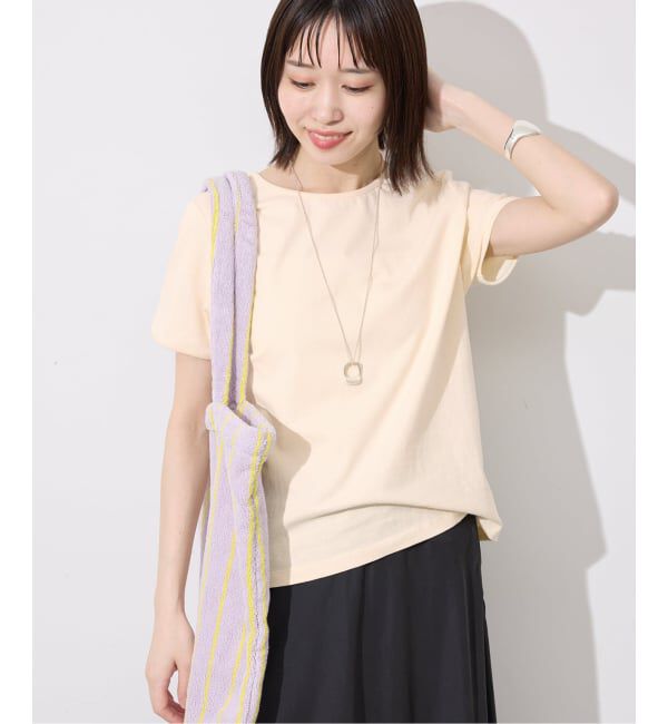 SLOBE IENA「《シリーズあり/12色展開》1dozen コンパクトリンガーTEE」|Tシャツ・カットソー|ナチュラル