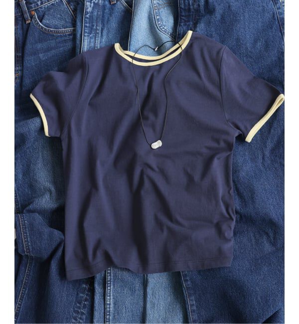 SLOBE IENA「《シリーズあり/12色展開》1dozen コンパクトリンガーTEE」|Tシャツ・カットソー|ネイビー