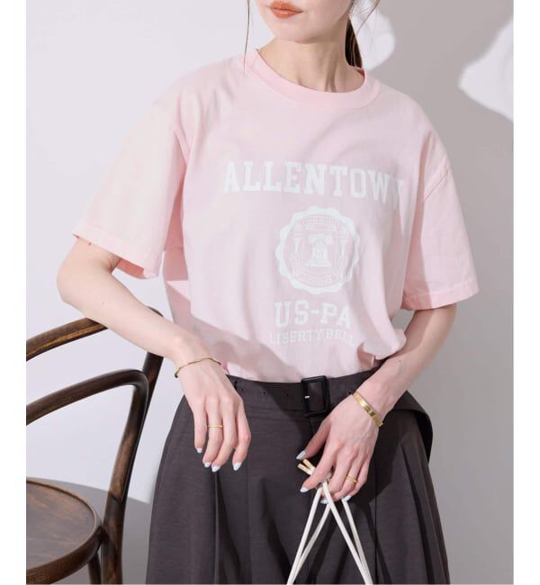 SLOBE IENA「GULF COAST/ガルフコースト SLOBE別注 グラフィックTEE2」|Tシャツ・カットソー|ピンク