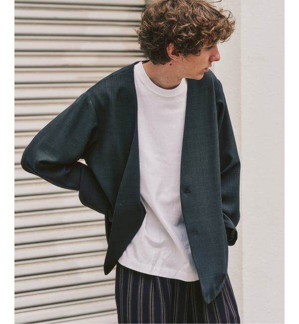 417 EDIFICE「【EVALET / エバレット】メッシュ カーディガンジャケット "セットアップ着用可能"」|ノーカラージャケット|