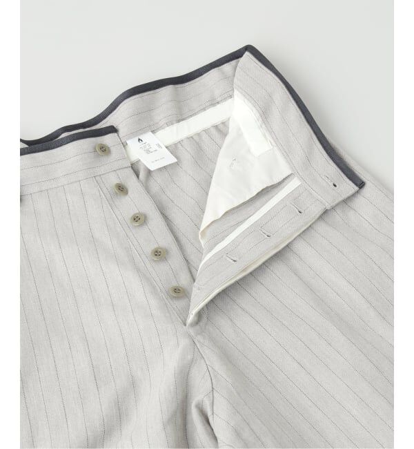 EDIFICE「m&rsquo;s braque(エムズ ブラック) 別注 Gatherd Waist Stripe パンツ」|スラックス|