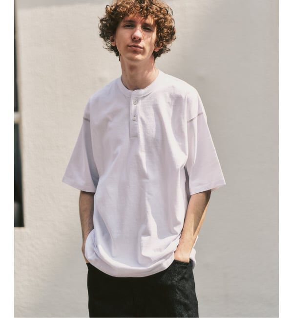 417 EDIFICE「トーナルステッチ ヘンリーネックTシャツ」|Tシャツ・カットソー|