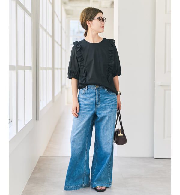 Spick and Span「ラミーコットンラッフルフリルブラウス」|シャツ・ブラウス|