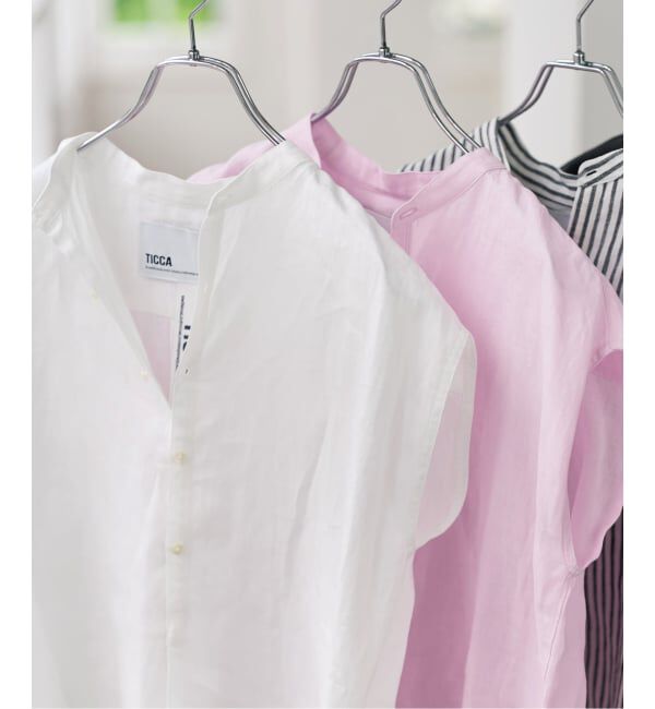 Spick and Span「TICCA / ティッカ リネンフレンチシャツ」|シャツ・ブラウス|ホワイト
