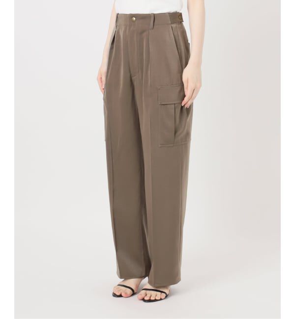 Spick and Span「《予約》スエードサテンカーゴパンツ」|カーゴ|