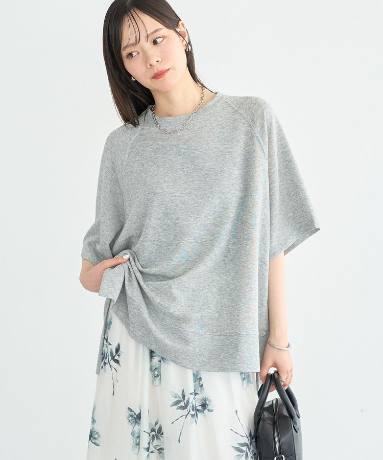 earth music&ecology「【接触冷感・吸水速乾】シアーダンボールプルオーバー」|Tシャツ・カットソー|