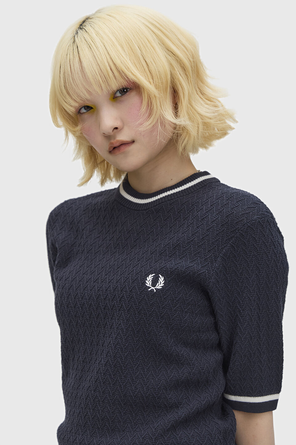 FRED PERRY 「Textured Knitted Top／テクスチャーニットトップス」|Tシャツ・カットソー|