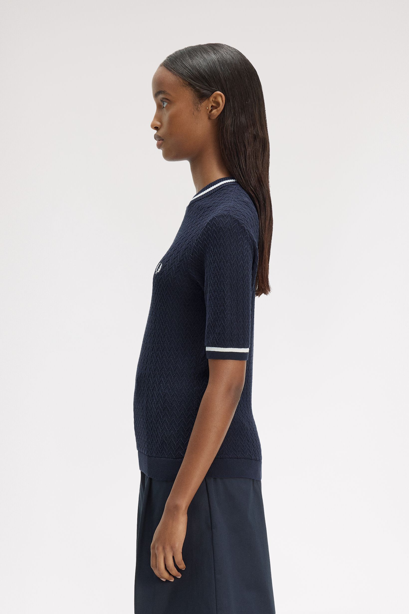 FRED PERRY 「Textured Knitted Top／テクスチャーニットトップス」|Tシャツ・カットソー|