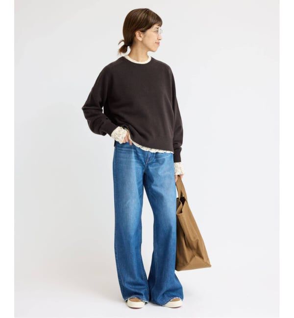 IENA「《一部カラーWEB限定/追加3》Flowerストレッチレースプルオーバー」|Tシャツ・カットソー|
