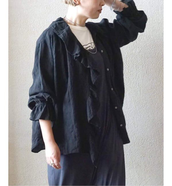 journal standard luxe「《追加２》フレンチリネン フリルパフブラウス」|シャツ・ブラウス|