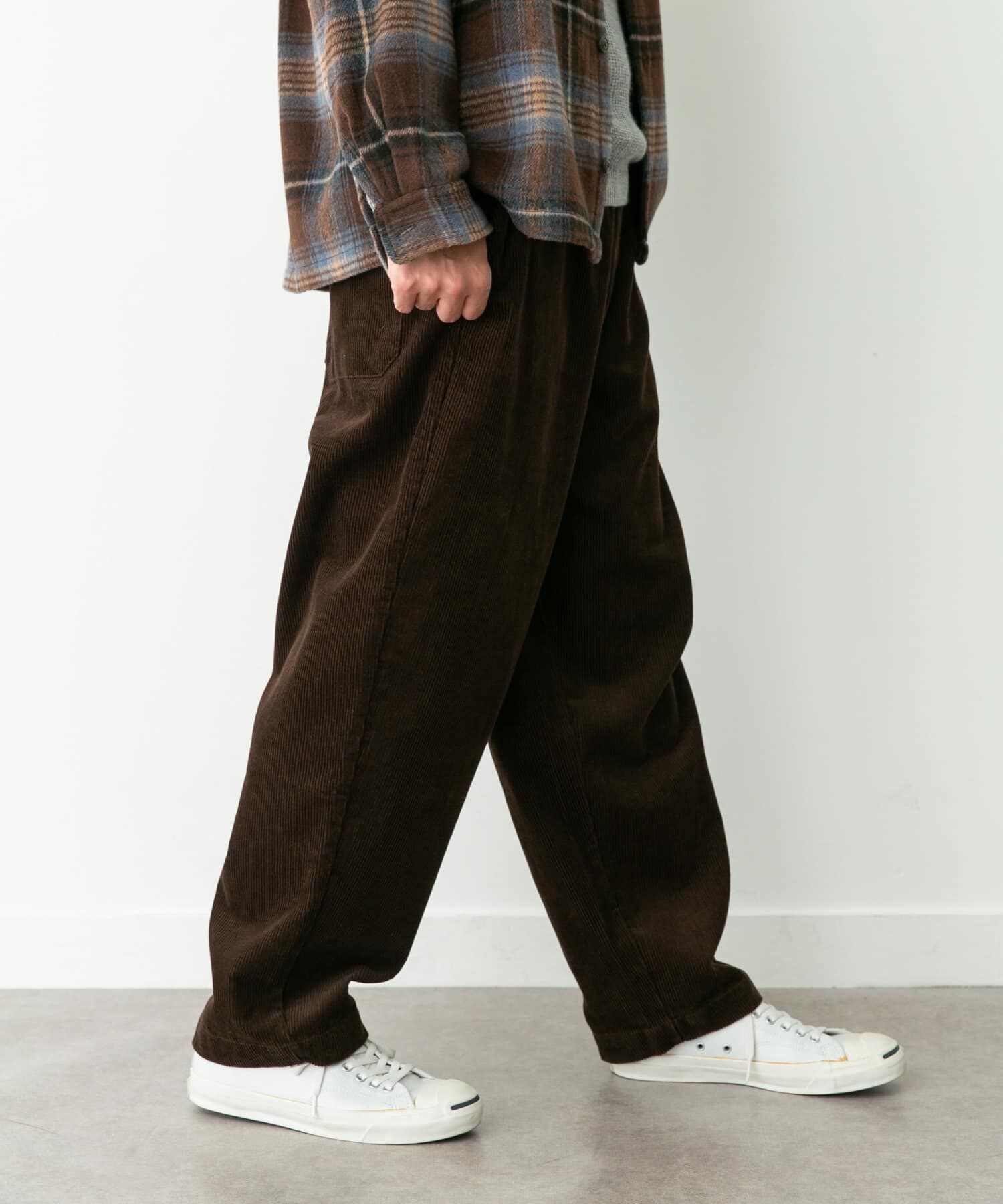 Sonny Label 「コーデュロイワイドテーパードパンツ」|その他|ダークブラウン