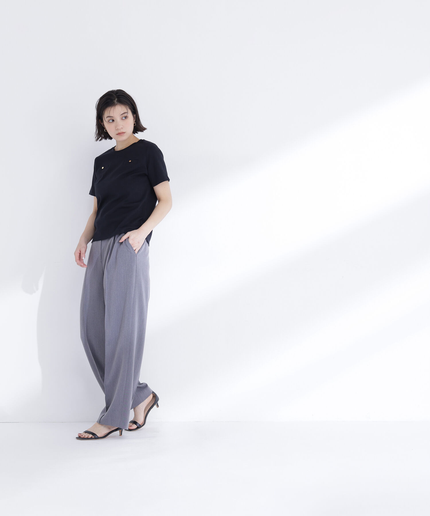  「コンパクトベスト セットアップ ワイドストレートパンツ」|その他|