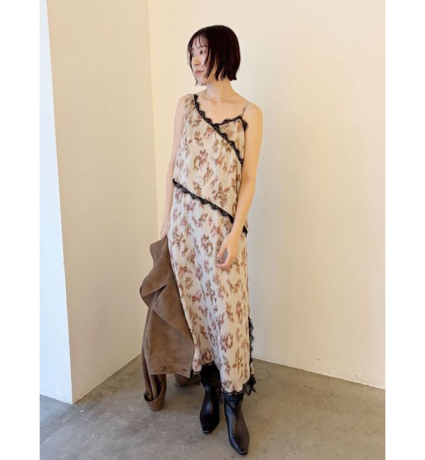 LAGUNAMOON「ニュアンスフラワーレースキャミワンピース」|ワンピース|