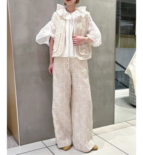 IENA LA BOUCLE「IENA LA BOUCLE フラワーJQストリングパンツ」|その他|