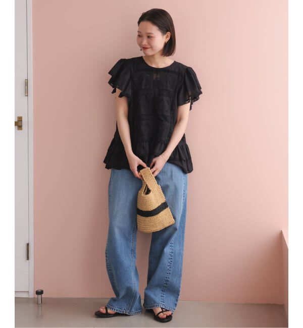SLOBE IENA「FOLKIN'/フォーキン  ペーパーコードバッグ FVR26710」|かごバッグ|