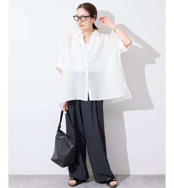 SLOBE IENA「《追加/シリーズあり》リネンコットンBOXシャツ」|シャツ・ブラウス|