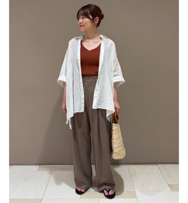 SLOBE IENA「《追加/シリーズあり》リネンコットンBOXシャツ」|シャツ・ブラウス|
