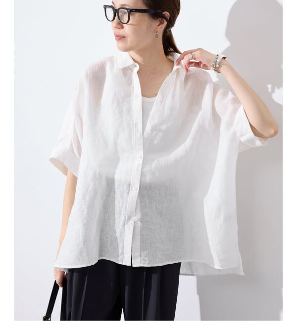 SLOBE IENA「《追加/シリーズあり》リネンコットンBOXシャツ」|シャツ・ブラウス|