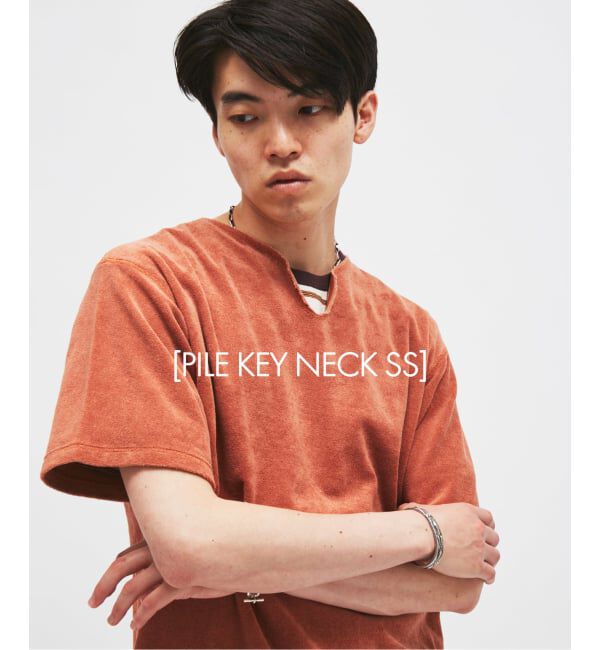 JOURNAL STANDARD「パイル キーネック Tシャツ」|Tシャツ・カットソー|オレンジ