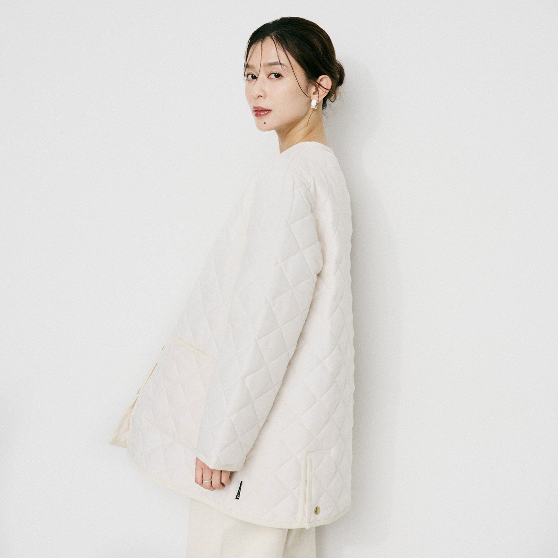 UNTITLED「【 TRADITIONAL WEATHERWEAR 】アークリー Aライン ミドルコート」|ノーカラーコート|