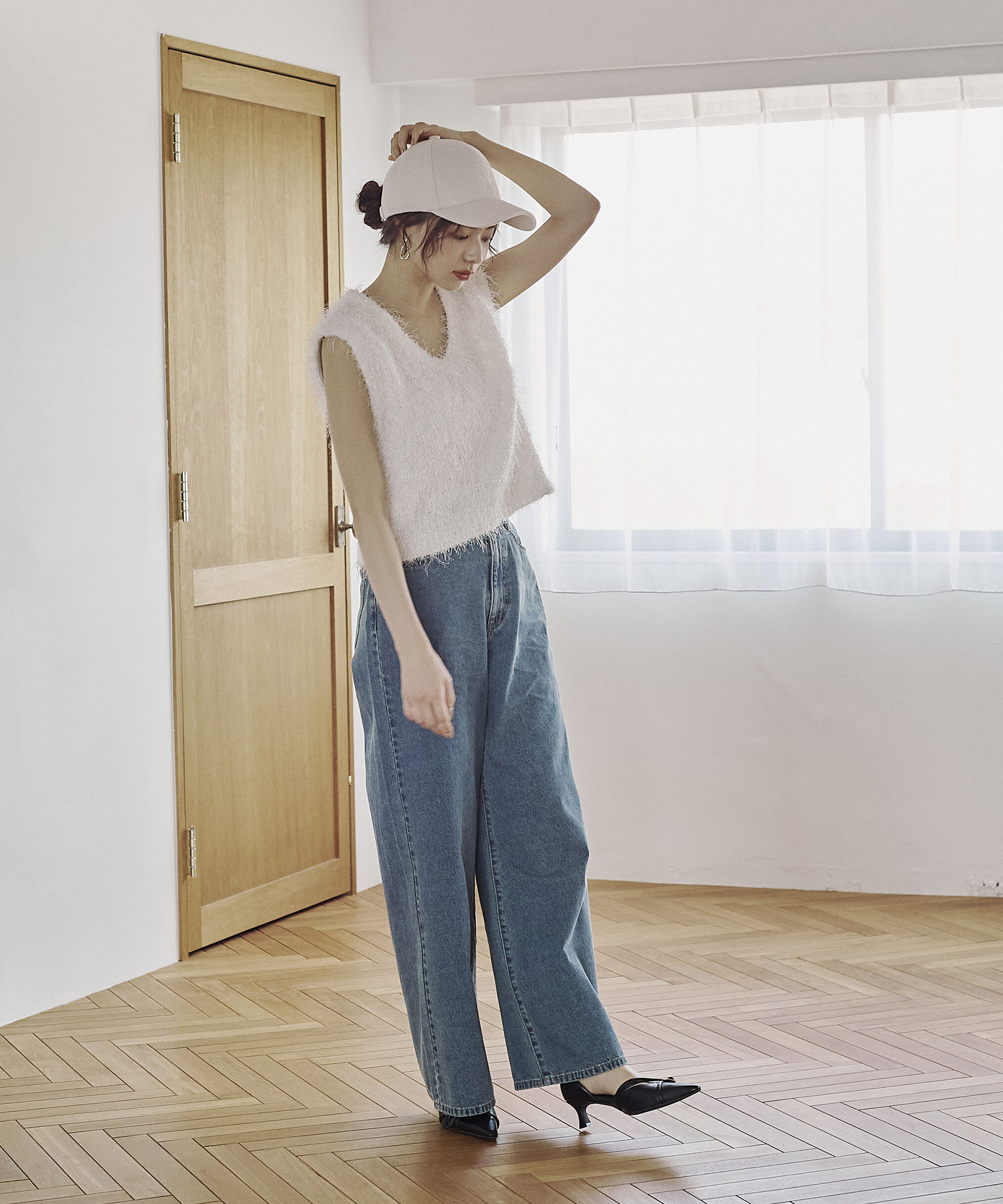 PROPORTION BODY DRESSING「＜ハンドウォッシャブル＞フェザーノースリニット」|ニット・セーター|