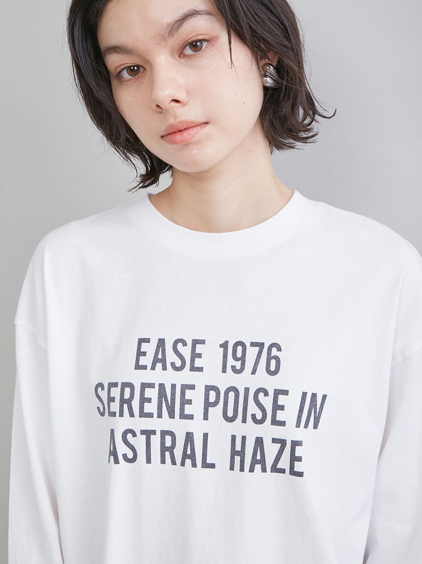 Mila Owen「３段ロゴグラフィックロングＴシャツシャツ」|Tシャツ・カットソー|