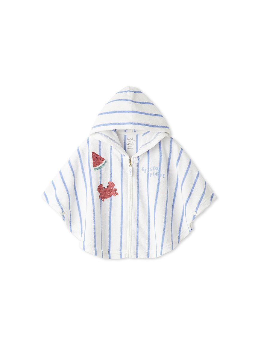 GELATO PIQUE KIDS & BABY「【BABY】【UVカット】ストライプパイルポンチョ」|その他ベビーウェア|